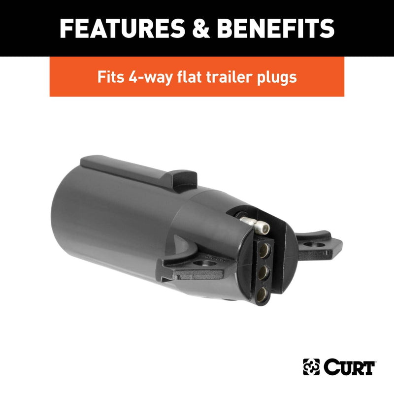 Load image into Gallery viewer, CURT Electrical Adapter (7-Way Round Vehicle to 4-Way Flat Trailer)
