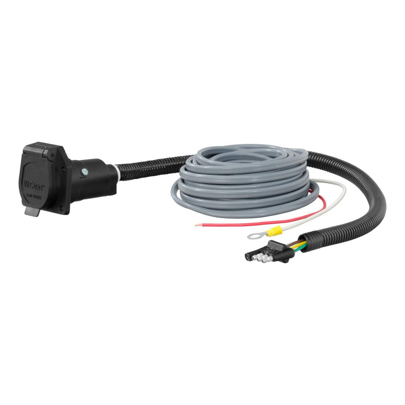 Load image into Gallery viewer, CURT 4-Way Flat Electrical Adapter with Brake Controller Wiring
