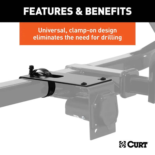 CURT Connector Bracket Mount for 7-Way Bracket (Packaged)