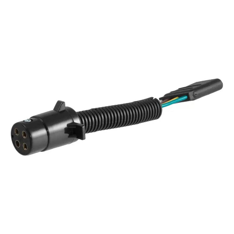 Load image into Gallery viewer, CURT Electrical Adapter (4-Way Round Vehicle to 4-Way Flat Trailer, Part 57224)
