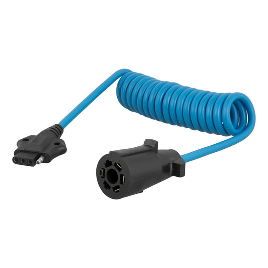 CURT 5' Electrical Adapter Harness (7-Way RV Blade Vehicle to 4-Way Flat Trailer)