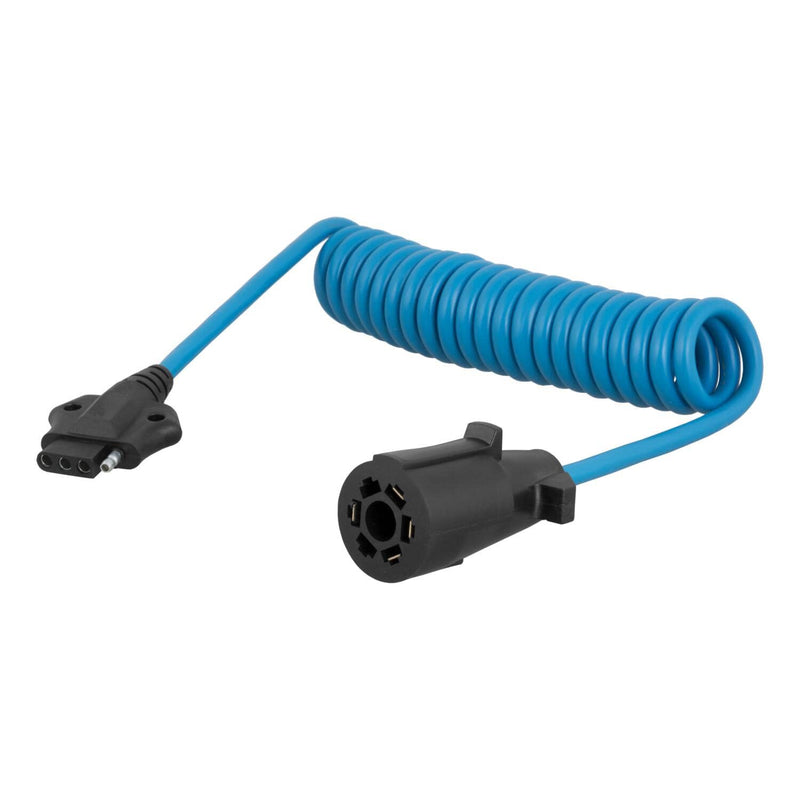 Load image into Gallery viewer, CURT 8' Electrical Adapter Harness (7-Way RV Blade Vehicle to 4-Way Flat Trailer)
