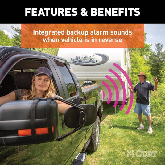 CURT Truck Back Up Alarm for 7-Way RV Blade (Packaged)