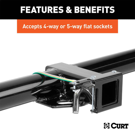 CURT Easy-Mount Wiring Brackets for 4 or 5-Way Flat (2" Receiver, 10-Pack)