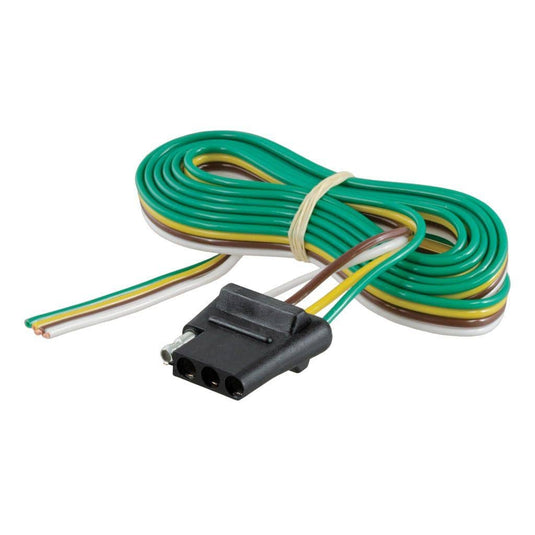 CURT 4-Way Flat Connector Plug & Socket with 12" & 48" Wires (Bulk)