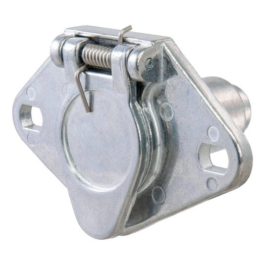 CURT 6-Way Round Connector Socket (Vehicle Side, Diecast Metal)