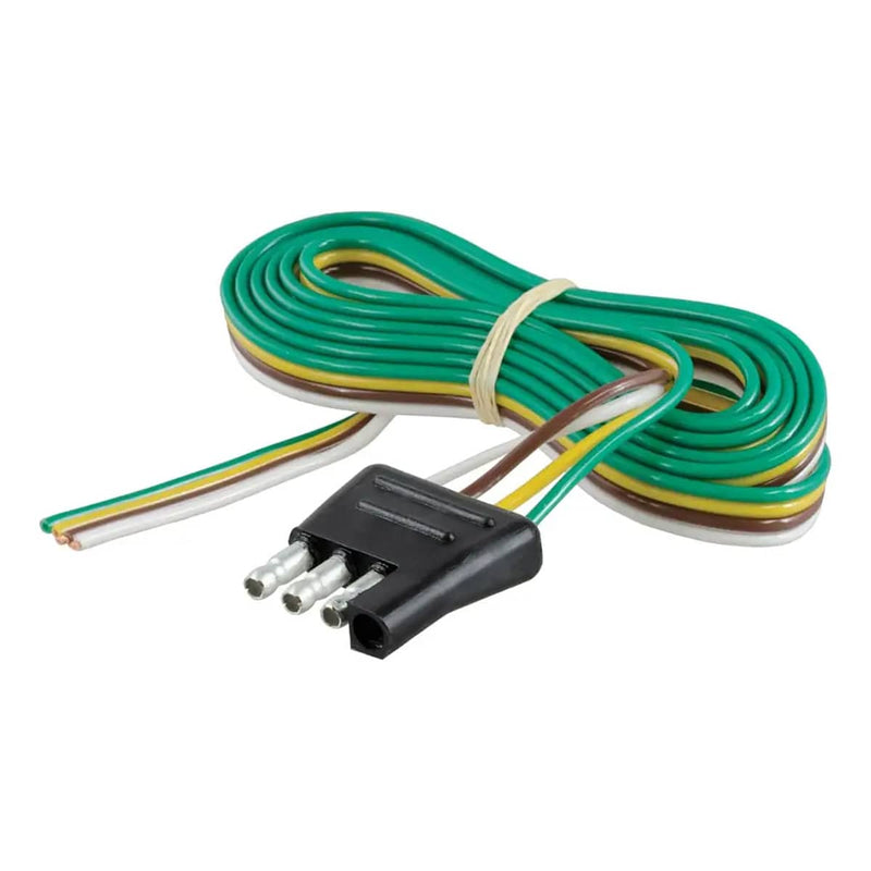 Load image into Gallery viewer, CURT 4-Way Flat Connector Plug with 48" Wires (Trailer Side, Packaged)
