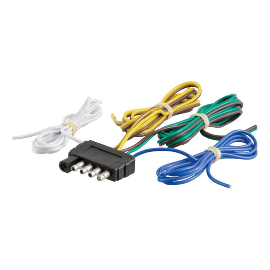 CURT 5-Way Flat Connector Plug with 48" Wires (Trailer Side)