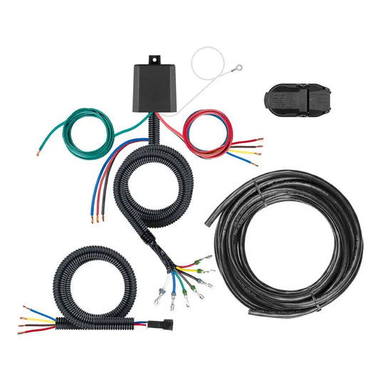 CURT Universal 7-Way Custom Harness w/ HD Converter Module, Backup & Brake Control