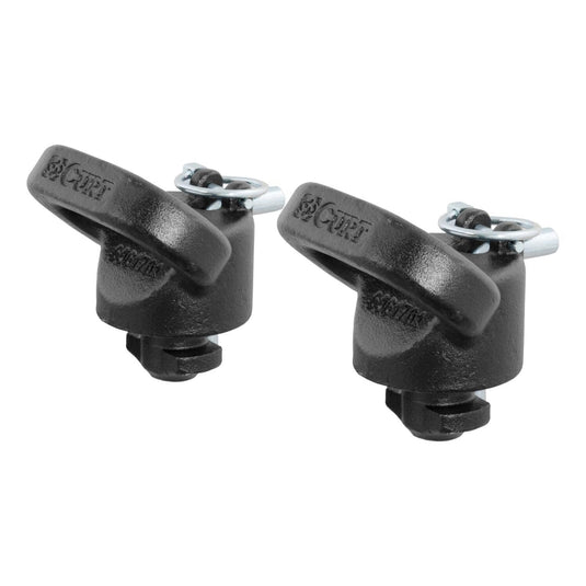 CURT OEM Puck System Gooseneck Safety Chain Anchors (30K), With 5th Wheel Prep Package - 2013-2027 Ram 2500/3500