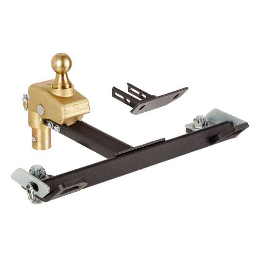 CURT RockerBall Multi-Fit OEM Puck System Gooseneck Ball with 4" Offset (30K), Select Configurations - Select 2013-2027 Ford & Ram, 2020-2026 Chevrolet & GMC, 2016-2024 Nissan Models (see fitment table)