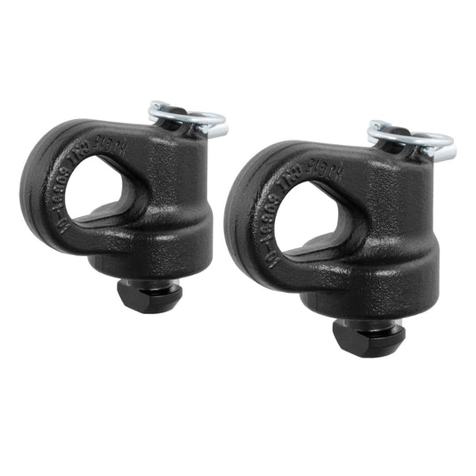 CURT OEM Puck System Gooseneck Safety Chain Anchors (38K), With 5th Wheel Prep Package - Select 2013-2027 Ford, 2016-2026 Chevrolet & GMC, 2016-2024 Nissan Models (see fitment table)