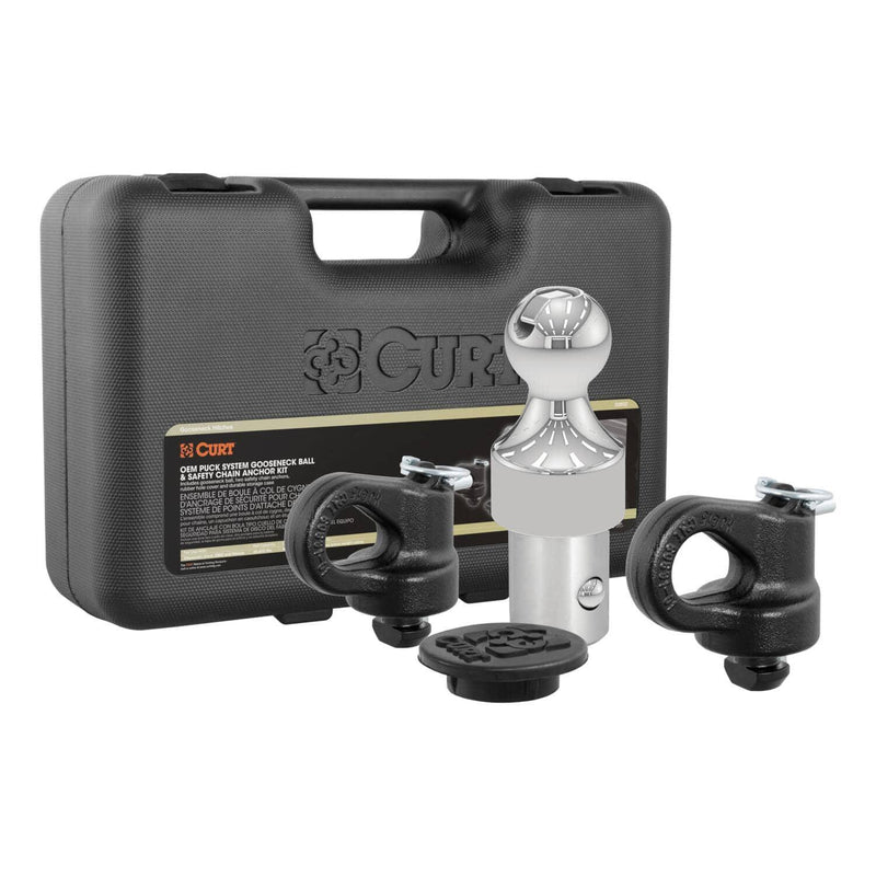Load image into Gallery viewer, CURT OEM Puck System 2-5/16" Gooseneck Kit (30K), With 5th Wheel Prep Package - 2013-2027 Ford F-250 Super Duty/F-350 Super Duty/F-450 Super Duty, 2016-2026 Chevrolet Silverado 2500 HD/3500 HD &amp; GMC Sierra 2500 HD/3500 HD, 2016-2024 Nissan Titan XD
