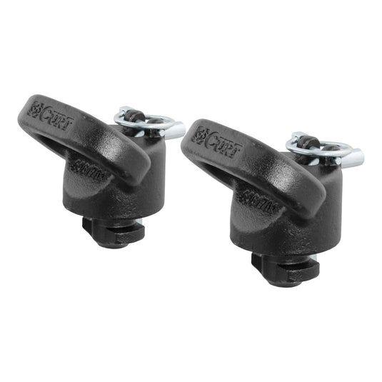 CURT OEM Puck System Gooseneck Safety Chain Anchors (38K), With 5th Wheel Prep Package - 2013-2027 Ram 2500/3500