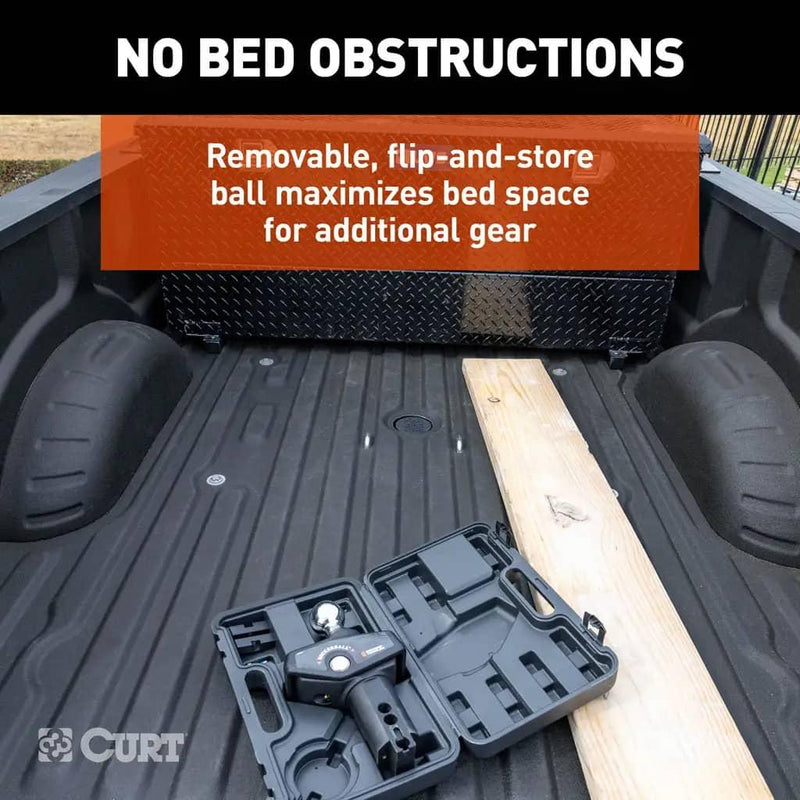 Load image into Gallery viewer, CURT PowerHaul Double Lock Gooseneck Hitch (38K), Excluding Cab &amp; Chassis (Silverado 3500 HD, Sierra 3500 HD); Excluding 5th Wheel Prep Package - 2020-2026 Chevrolet Silverado 2500 HD/3500 HD &amp; GMC Sierra 2500 HD/3500 HD
