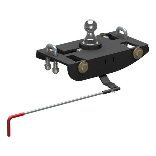 CURT PowerHaul Double Lock Gooseneck Hitch (38K), Excluding 5th Wheel Prep Package - 2019-2027 Ram 2500/3500