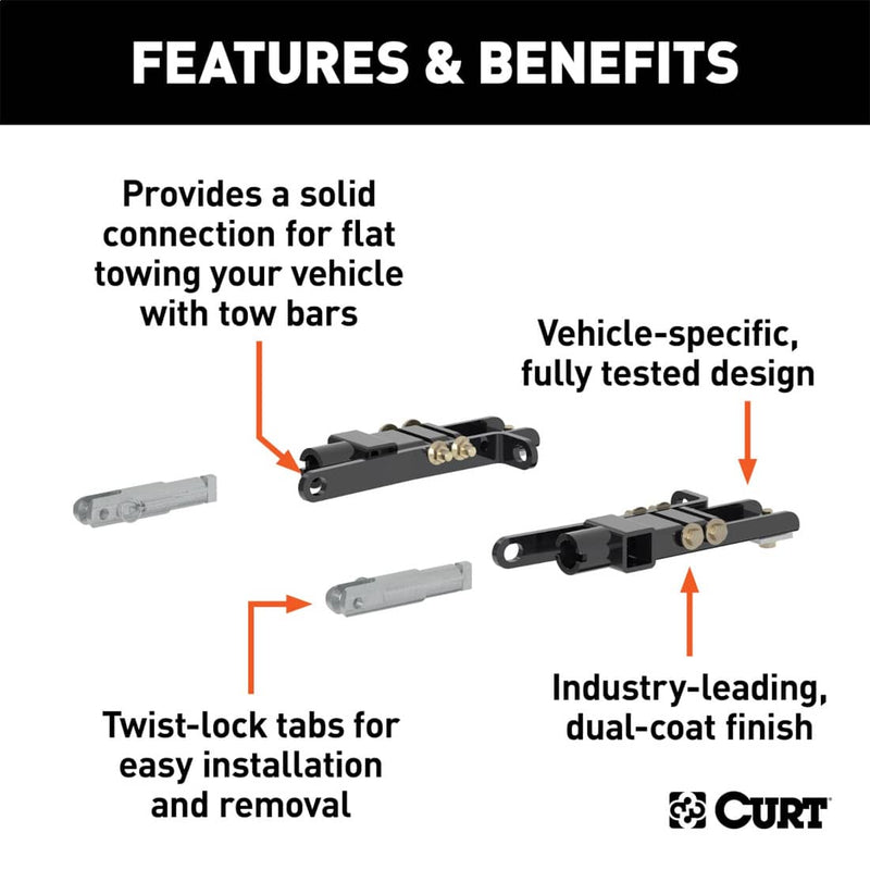 Load image into Gallery viewer, CURT Custom Tow Bar Base Plate, Z71 Excluding Adaptive Cruise (Suburban, Tahoe) - 2016-2018 Chevrolet Silverado 1500 &amp; GMC Sierra 1500, 2016-2020 Chevrolet Suburban/Tahoe, 2019 Chevrolet Silverado 1500 LD &amp; GMC Sierra 1500 Limited
