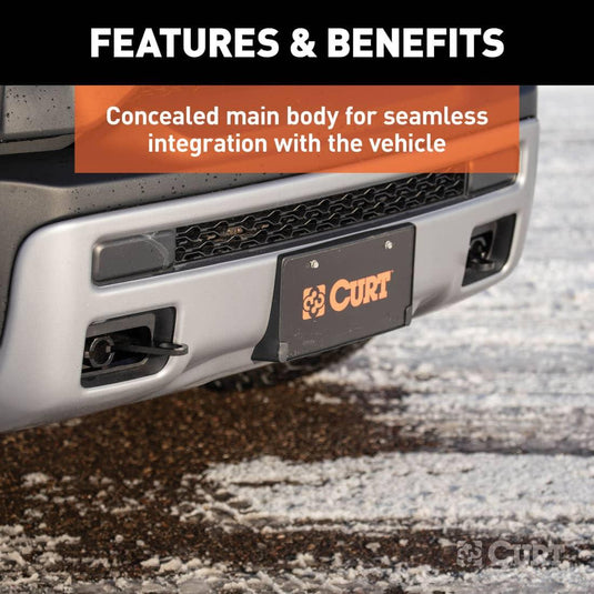CURT Custom Tow Bar Base Plate, Excluding Painted Plastic Bumper - 2016-2018 Ram 1500, 2019-2024 Ram 1500 Classic