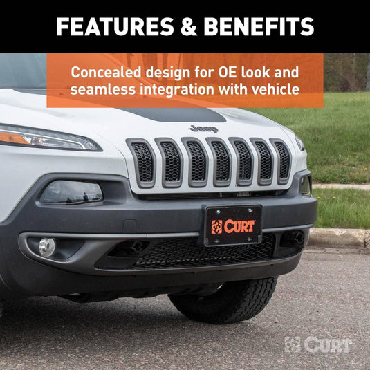 CURT Custom Tow Bar Base Plate, Trailhawk Only - 2014-2018 Jeep Cherokee