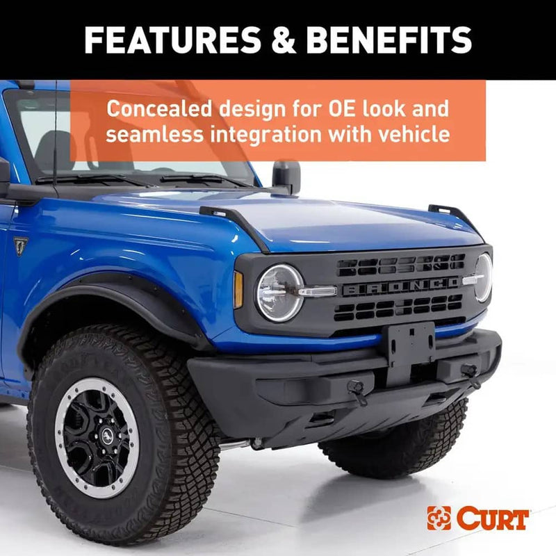 Load image into Gallery viewer, CURT Custom Tow Bar Base Plate, Modular or Standard D-ring Bumper Only - 2021-2025 Ford Bronco

