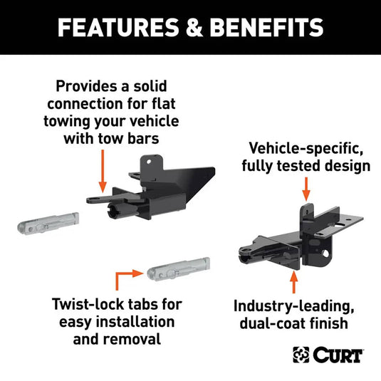 CURT Custom Tow Bar Base Plate (Drilling Required), Excluding TRX - 2019-2024 Ram 1500