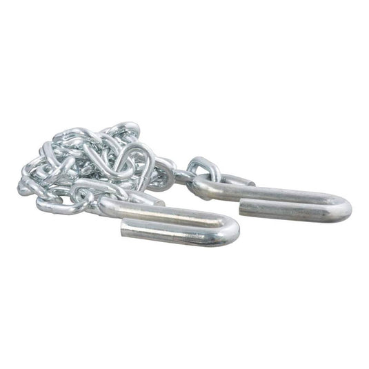 CURT 48" Safety Chain with 2 S-Hooks (5,000 lb, Clear Zinc)