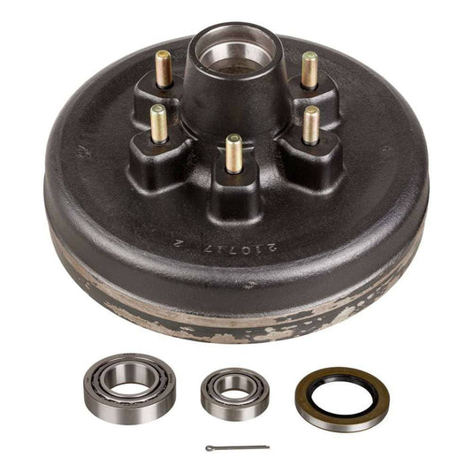 CURT 12" Brake Hub with Bearing Kit, 6,000-lb. Axles, 6 on 5-1/2" Bolt Pattern