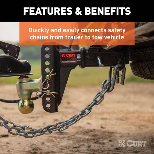 CURT Certified 17/32" Safety Latch S-Hook (7,600 lb)