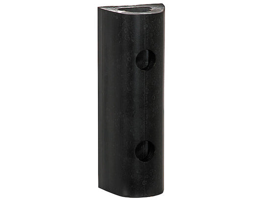 Extruded Rubber D-Shaped Bumper with No Holes - 2-1/8 x 1-7/8 x 120 Inch Long