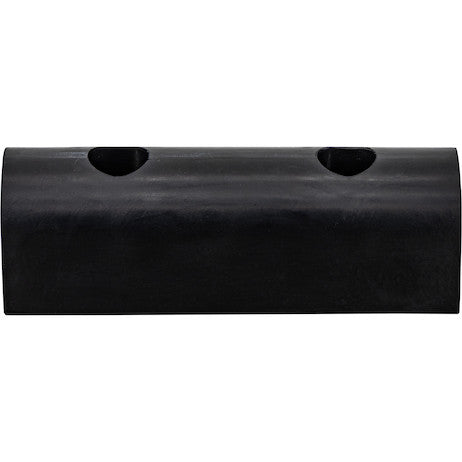 Load image into Gallery viewer, Extruded Rubber D-Shaped Bumper with 2 Holes - 2-1/8 x 1-7/8 x 6 Inch Long

