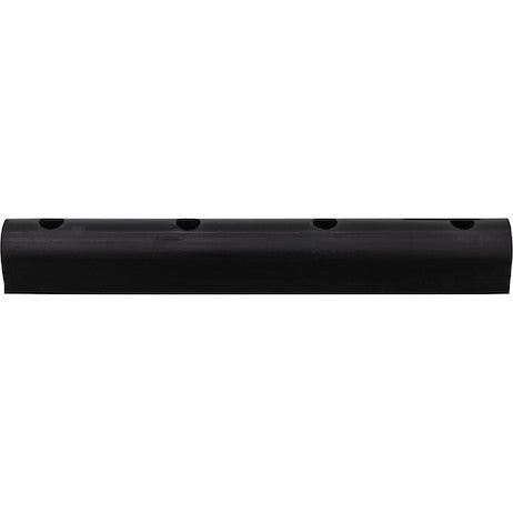 Load image into Gallery viewer, Extruded Rubber D-Shaped Bumper with 4 Holes - 3 x 2-7/8 x 24 Inch Long
