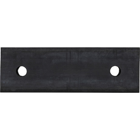 Extruded Rubber D-Shaped Bumper with 2 Holes - 4 x 3-3/4 x 12 Inch Long