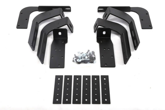 Dee Zee Black Cab Length Rough Step Running Boards Brackets - 99-13 Silverado/Sierra 1500/ 01-14 HD Gas