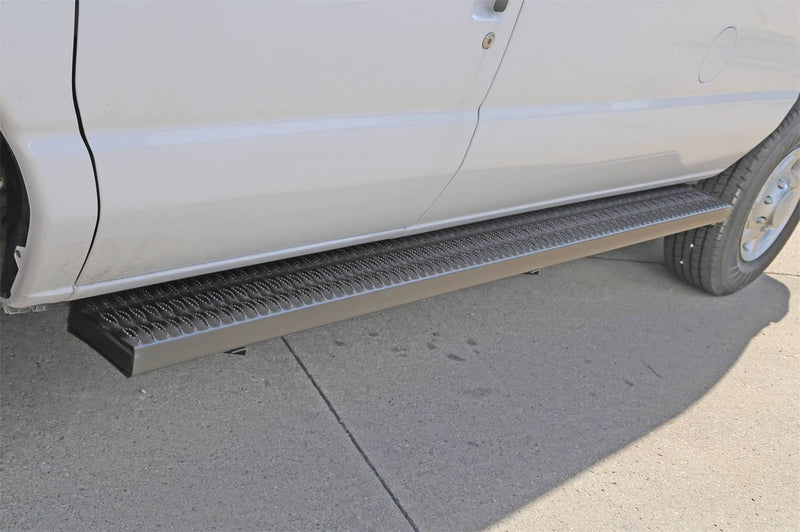 Load image into Gallery viewer, Dee Zee 90" Black Cab Length Rough Step Running Boards, Brackets Sold Separately - Crew Cab or 135-138" Van
