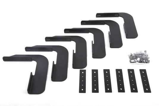 Dee Zee Black Cab Length Rough Step Running Boards Brackets - 1999-2016 Super Duty