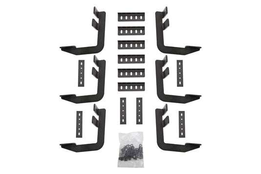 Dee Zee Black Cab Length Rough Step Running Boards Brackets - 2019-2026 Ram 1500