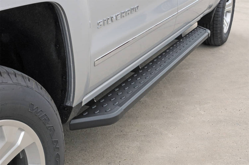 Load image into Gallery viewer, Dee Zee 86" NXT Black Cab Length Running Boards with Black Trim Crew Cab
