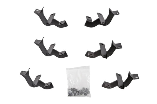 Dee Zee Hex Black Cab Length Nerf Steps Brackets - 2015-2026 Ford F-150/F-250 Super Duty/F-350 Super Duty