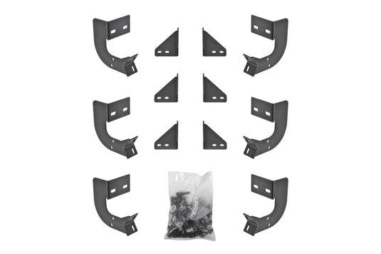 Dee Zee Hex Black Cab Length Nerf Steps Brackets - 2013-2018 Ram 1500, 2019-2024 Ram 1500 CLASSIC, 2013-2026 Ram 2500/3500