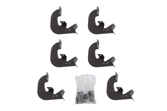 Dee Zee Hex Black Cab Length Nerf Steps Brackets - 2019-2026 Chevrolet Silverado 1500/Silverado 2500 HD & GMC Sierra 1500/Sierra 2500 HD & more