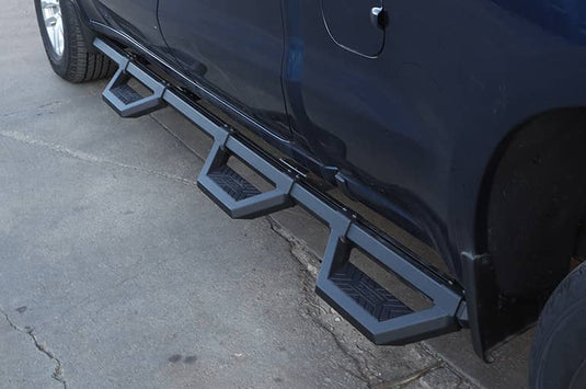 Dee Zee Hex Series Black Side Step 102", Brackets Sold Separately - 2015-2025 Chevrolet Silverado 1500 & Ford F-150 & GMC Sierra 1500 & more