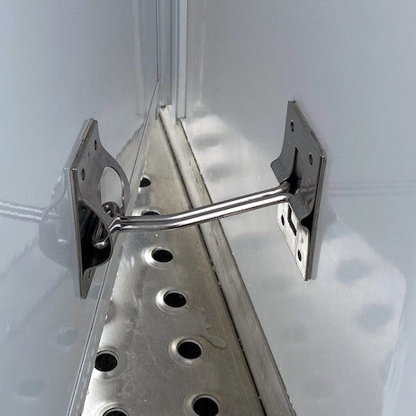 Load image into Gallery viewer, 4 Inch Hook &amp; Keeper Door Holder - Stainless Steel
