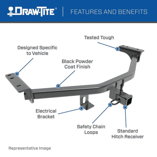 Draw-Tite Hitch Class 3 with 2 Inch Receiver — 2024-2026 Lincoln Nautilus - DRA-76660 - Absolute Autoguard