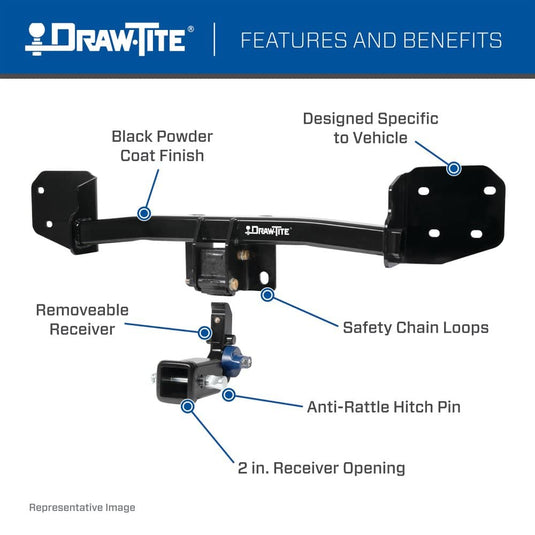 Draw-Tite Hitch Class 3 with 2 Inch Removable Receiver — 2019-2026 Subaru Forester - DRA-76927 - Absolute Autoguard