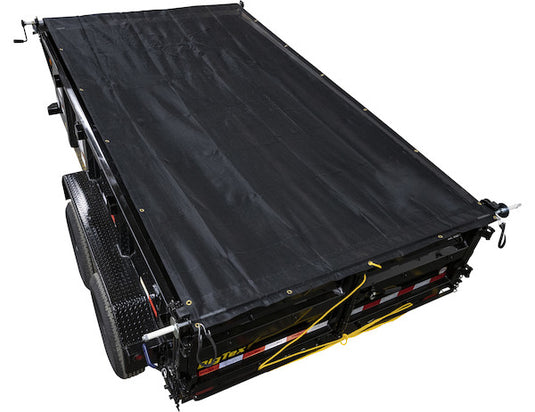 102 Inch Black Powder Coated Rear Anti-Sail Tarp Tension Bow Kit with Rollers