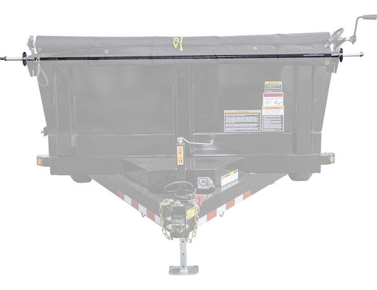 102 Inch Black Powder Coated Rear Anti-Sail Tarp Tension Bow Kit with Rollers