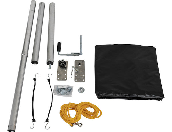 Load image into Gallery viewer, Aluminum Tarp System with Round Axle and Solid Tarp (7 x 18 Foot)
