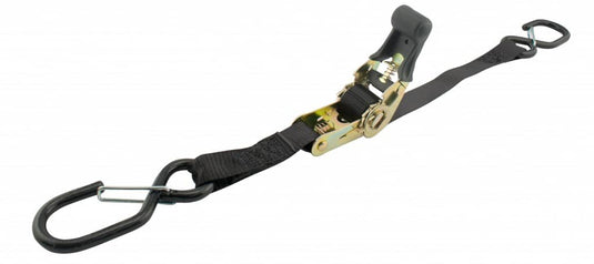 Erickson 1"X6' Motorcycle Strap w/ Safety Snap Hooks 1200 Lb. Black - ERI-05709-FR - Absolute Autoguard