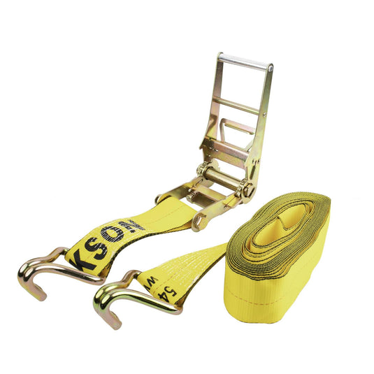Erickson 4" X 30' 16,200 Lb Ratchet Strap w/ J Hooks - ERI-58539 - Absolute Autoguard