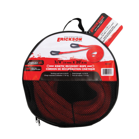 Erickson 3/4" X 20' 16,700 Lb Break Strength Kinetic Rope - ERI-59401 - Absolute Autoguard